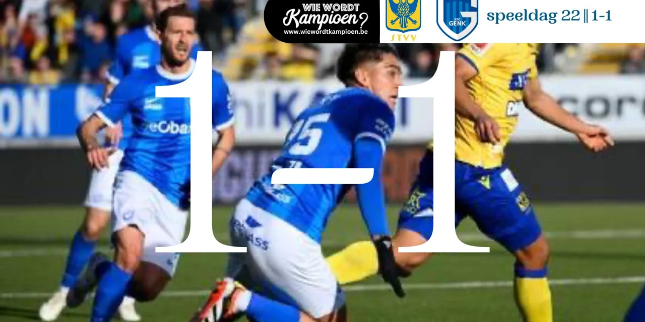 Gelijkspel in spannende derby tussen STVV en Racing Genk